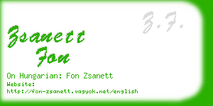 zsanett fon business card